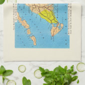 Martha's Vineyard Island Auto Map Theedoek (Gevouwen)