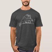 Marthas Vineyard Island Map outline T-shirt (Voorkant)