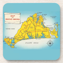 Martha's Vineyard Kaart Bier Onderzetter