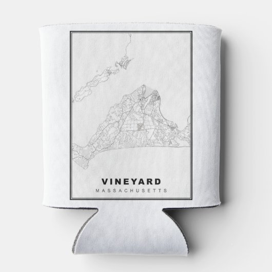 Martha's Vineyard-kaart Blikjeskoeler (Achterkant)