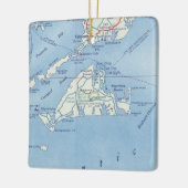 Marthas Vineyard  kaart Keramisch Ornament (Links)