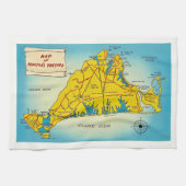 Martha's Vineyard Kaart Theedoek (Horizontaal)
