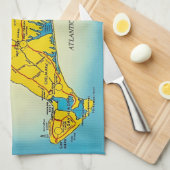 Martha's Vineyard Kaart  Theedoek (Quarter Fold)