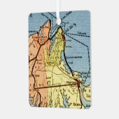Martha's Vineyard Kaartornament Metalen Ornament (Voorkant links)