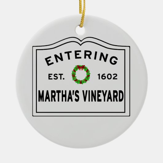 Martha's Vineyard kerstversiering Keramisch Ornament (Voorkant)