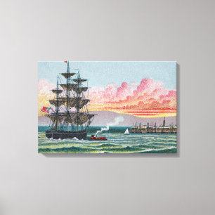 Martha's Vineyard Kleine Ingepakte Canvas Afdruk