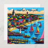 Martha's Vineyard | Kleurrijke Abstracte Kunst (Voorkant / Achterkant)