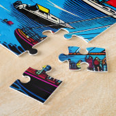 Martha's Vineyard | Kleurrijke Abstracte kunst Legpuzzel (Zijkant)