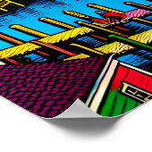 Martha's Vineyard | Kleurrijke Abstracte kunst Poster (Hoek)