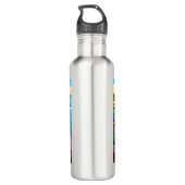 Martha's Vineyard | Kleurrijke Abstracte kunst Waterfles (Achterkant)