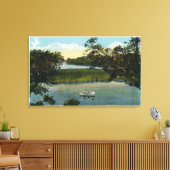 Martha's Vineyard, Lake Tashmoo Scene Canvas Afdruk (Insitu (Woonkamer))