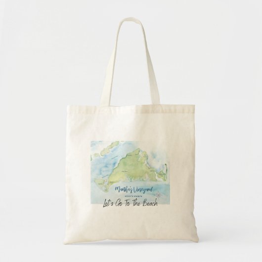 Martha's Vineyard - Laten we naar het strand gaan Tote Bag (Voorkant)