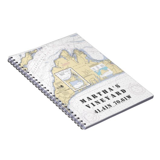 Martha's Vineyard Latitude Longitude Boater Notitieboek (Rechterzijde)