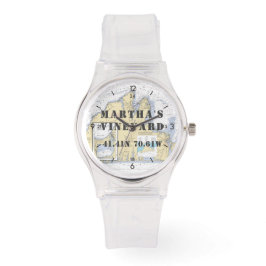 Martha's Vineyard Latitude Longitude Nautical Horloge