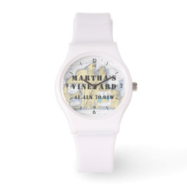 Martha's Vineyard Latitude Longitude Nautical Horloge