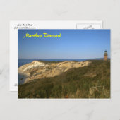 Martha's Vineyard Lighthouse and Clay Cliffs Briefkaart (Voorkant / Achterkant)