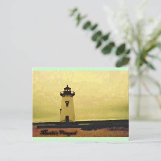 Marthas Vineyard Lighthouse Briefkaart (Staand voorkant)