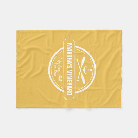 Martha's Vineyard MA douane-antikanker Fleece Deken (Voorkant (Horizontaal))