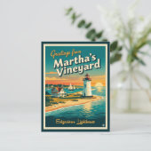Martha's Vineyard MA, Edgartown-vuurtoren Briefkaart (Staand voorkant)