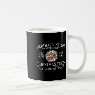Martha's Vineyard Ma Kerstbomen Rode Truck Whi Koffiemok