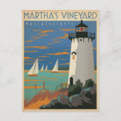 Martha's Vineyard, MA - Lighthouse Briefkaart (Voorkant)