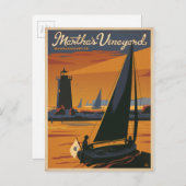 Martha's Vineyard, MA - Sailboat Briefkaart (Voorkant / Achterkant)