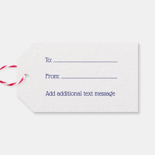 Martha's Vineyard  Map #1 Navy Blue Cadeaulabel (Achterkant Horizontaal)