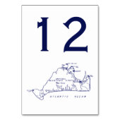 Martha's Vineyard  Map #1 Navy Blue Kaart (Achterkant)
