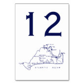 Martha's Vineyard Map #1 Navy Blue Kaart (Voorkant)