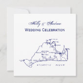 Martha's Vineyard  Map #1 Navy Blue Kaart (Voorkant)