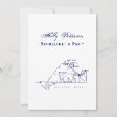 Martha's Vineyard Map #1 Navy Blue Kaart (Voorkant)