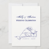 Martha's Vineyard  Map #1 Navy Blue Kaart (Voorkant)