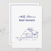 Martha's Vineyard  Map #1 Navy Blue Kaart (Voorkant / Achterkant)