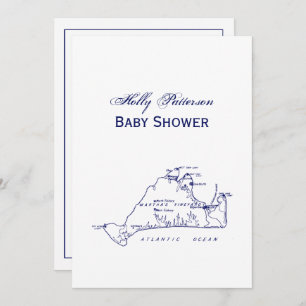 Martha's Vineyard Map #1 Navy Blue Kaart