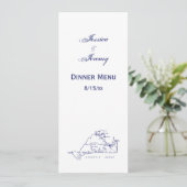 Martha's Vineyard  Map #1 Navy Blue Kaart (Staand voorkant)