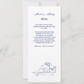 Martha's Vineyard  Map #1 Navy Blue Kaart (Achterkant)