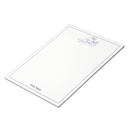 Martha's Vineyard  Map #1 Navy Blue Notitieblok (Schuin)