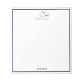 Martha's Vineyard Map #1 Navy Blue Notitieblok (Voorkant)
