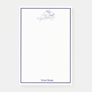 Martha's Vineyard  Map #1 Navy Blue Post-it® Notes