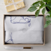 Martha's Vineyard  Map #1 Navy Blue Tissuepapier (Geschenk)