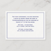 Martha's Vineyard  Map #1 Navy Blue Visitekaartje (Achterkant)