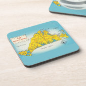 Martha's Vineyard Map Bier Onderzetter (Linkerzijde)