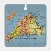 Martha's Vineyard Map Ornament (Achterkant)