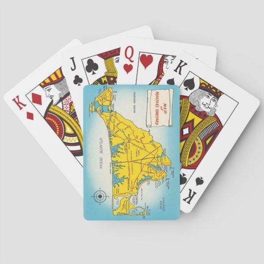 Martha's Vineyard Map Playing Cards Pokerkaarten (Achterkant)