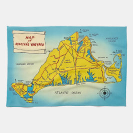 Martha's Vineyard Map Theedoek