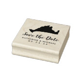 Marthas Vineyard Map Wedding Save the Date Rubberstempel (Stempel)