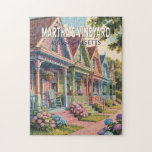 Martha's Vineyard Massachusetts Illustratie Retro Legpuzzel<br><div class="desc">Martha's Vineyard retro vector reisontwerp. Martha's Vineyard,  een pittoresk eiland voor de kust van Massachusetts,  staat bekend om zijn prachtige stranden,  charmante steden,  iconische vuurtorens en relaxte sfeer in New England.</div>