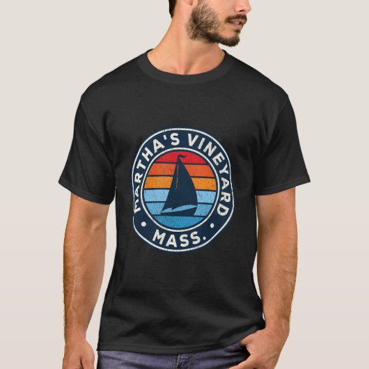 Martha's Vineyard Massachusetts Ma  Sailboa T-shirt (Voorkant)
