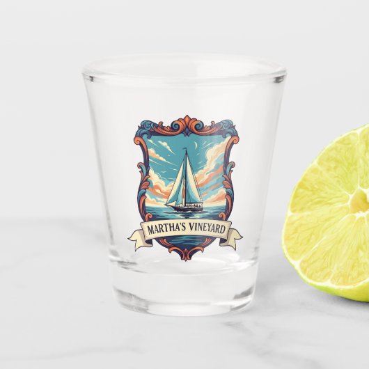 Martha's Vineyard Massachusetts Reis Shot Glas (Voorkant)