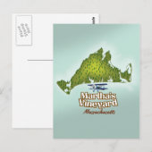 Martha's vineyard Massachusetts reisposter Briefkaart (Voorkant / Achterkant)